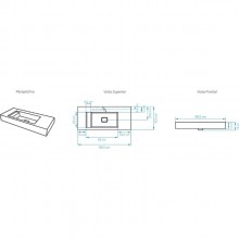 Lavatorio Para Banheiro e Lavabo Minimalista 100cm Rodes